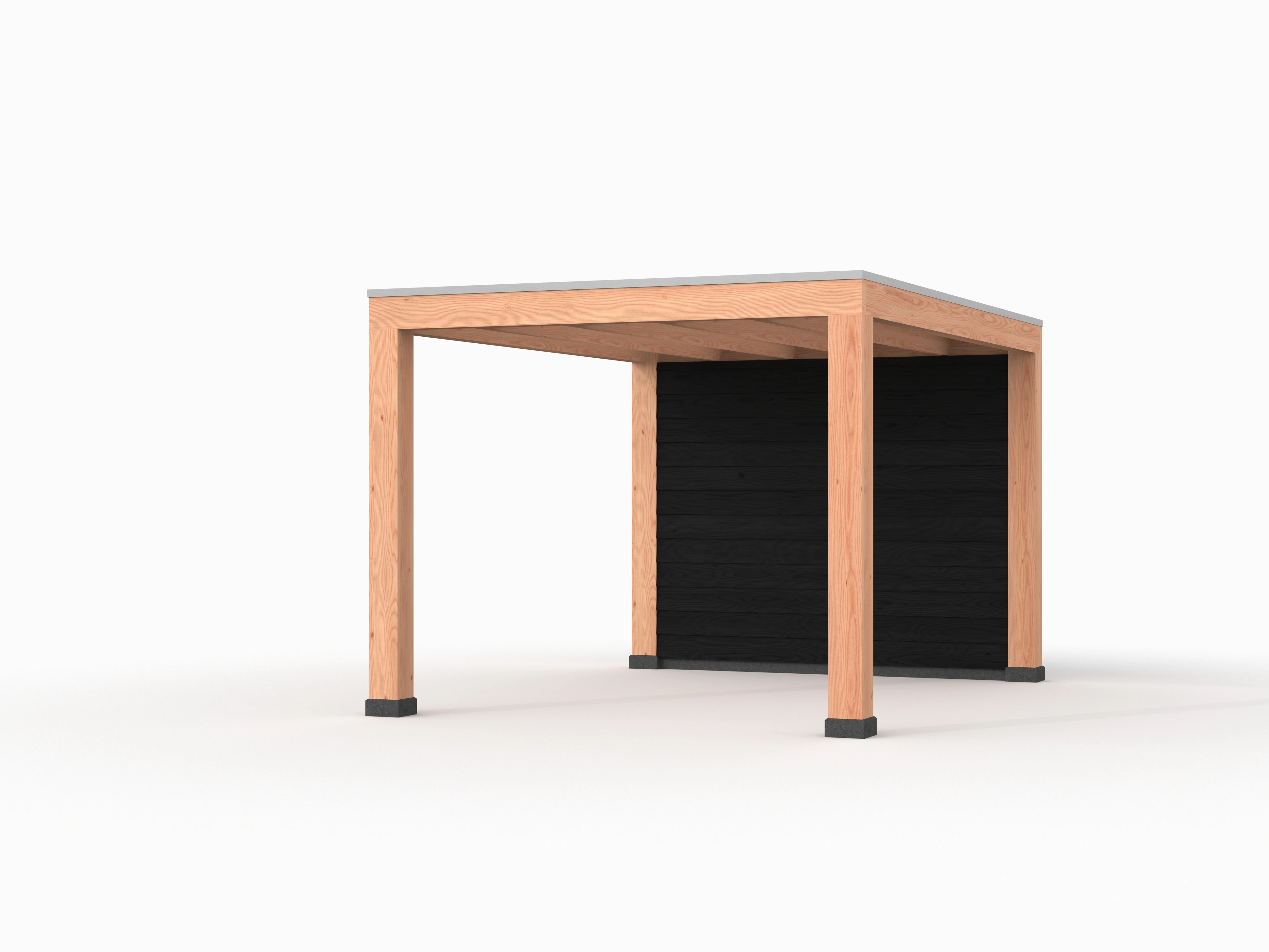 Douglas overkapping, 300 x 400, met zwarte achterwand, Westwood Modern - Afbeelding 1